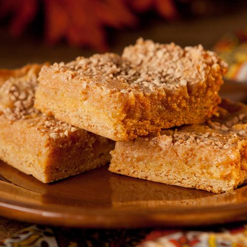 Ooey Gooey Pumpkin Butter Cake Bars