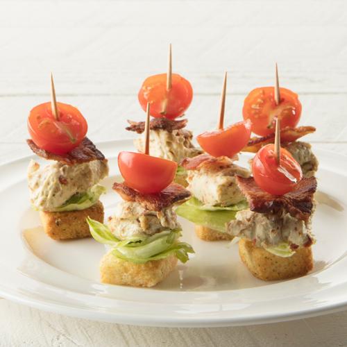 Stacked Mini BLT Appetizers