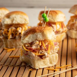 Cheesy Bacon Chicken Salad Sliders