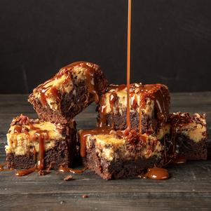 Turtle Cheesecake Brownies