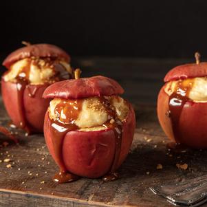 Caramel Cheesecake Baked Apples