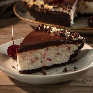 Chocolate Covered Cherry Quick Cheesecake