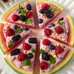 Lemon Blueberry Watermelon Pizza