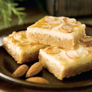 White Chocolate Amaretto Cheesecake Bars