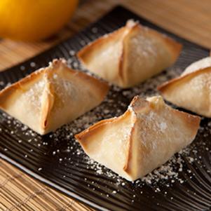 Baked Lemon Dessert Wonton Recipe